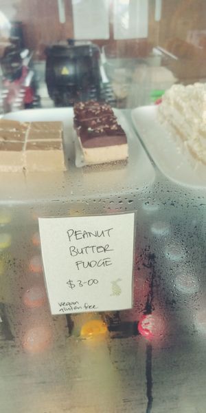 Vegan peanut butter fudge at Rabbit Cafe in Auckland