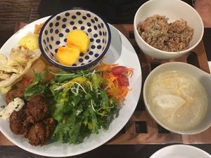 Soy nuggets set at Vegi Kitchen Gu Gu in Nagoya