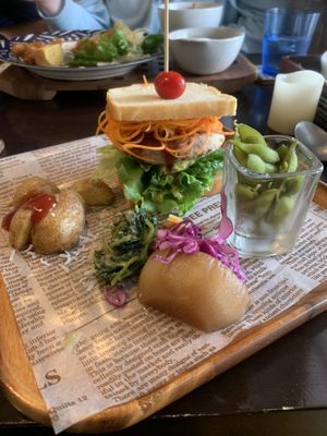 Lunch sandwich at Vegi Kitchen Gu Gu in Nagoya