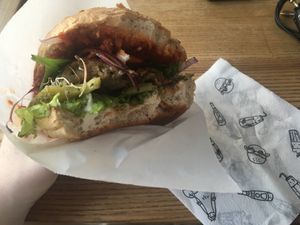 The Seitanex burger at Krowarzywa - Piotrkowska in Lodz