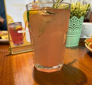 Raspberry- basil lemonade (summer special)  at Katzentempel - Nürnberg in Nuremberg