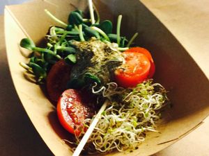 Microgreen mix + pesto at Vegano Hooligano Gourmet in Kyiv