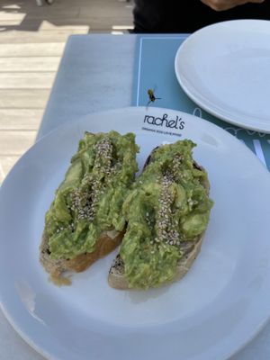 Avocado toast! 🥑  at Rachel's Eco Love Organic Food in Marbella