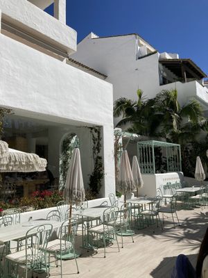 View from the garden  at Rachel's Eco Love Organic Food in Marbella