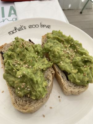 Avocado Toast  at Rachel's Eco Love Organic Food in Marbella
