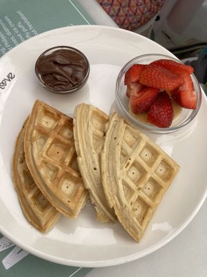 The Waffle  at Rachel's Eco Love Organic Food in Marbella