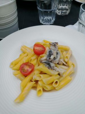 Mushroom pasta at Hasta la Pasta in Naantali