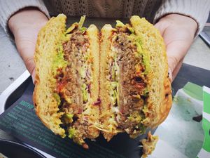 Bajaja burger  at Root Pop in Beijing