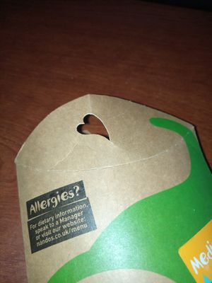 wrapper at Nando's in Southend-on-sea