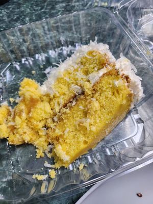 Pineapple coconut cake at Just Juice in Houston