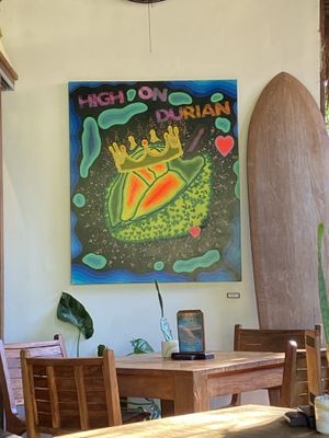 I love durian!  at Drifter Surf Shop & Cafe in Pecatu