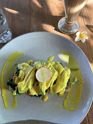 Vegan Benedict  at Drifter Surf Shop & Cafe in Pecatu