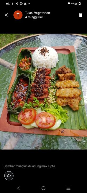 Bebek goreng vegetarian( farid duck?  at Tulasi Vegetarian in Ubud