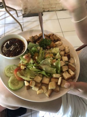 Tofu tempeh salad  at Tulasi Vegetarian in Ubud
