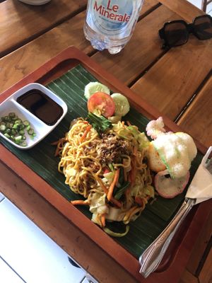 Fried noodles  at Tulasi Vegetarian in Ubud