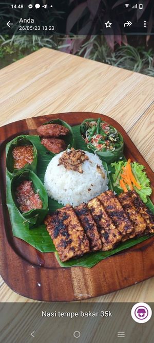 Grill tempe at Tulasi Vegetarian in Ubud