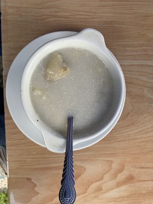 Kolak (warm coconut milk based dessert).  at Tulasi Vegetarian in Ubud