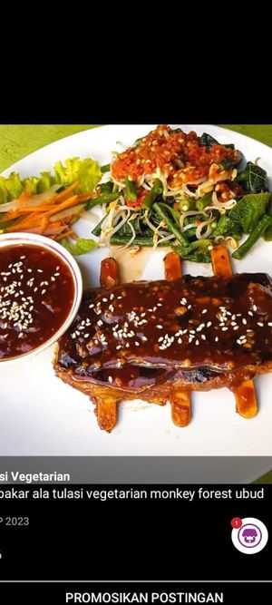 Iga bakar at Tulasi Vegetarian in Ubud