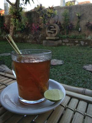 Pulm tea from plum sugar at Tulasi Vegetarian in Ubud