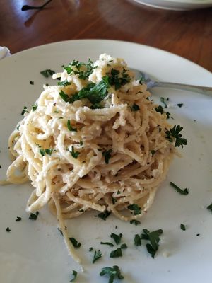 Tofu carbonara - very tasty. at Tulasi Vegetarian in Ubud