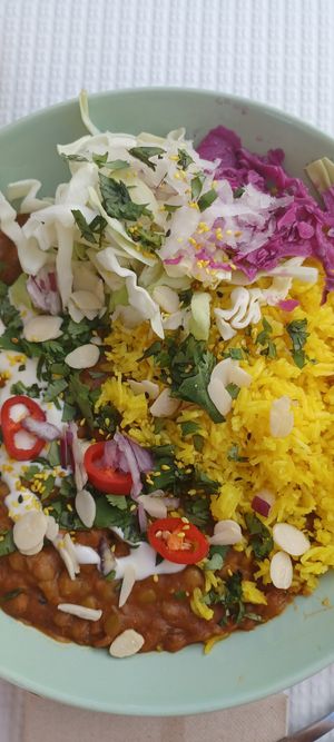 Caril de lentilhas at Veggie Cafe in Albufeira