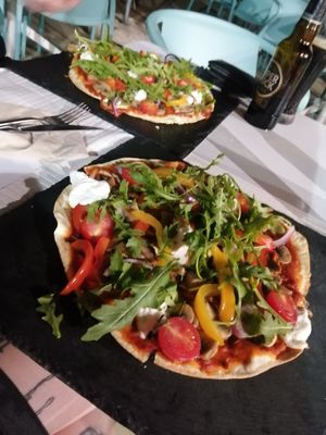 Pizza at Veggie Cafe in Albufeira