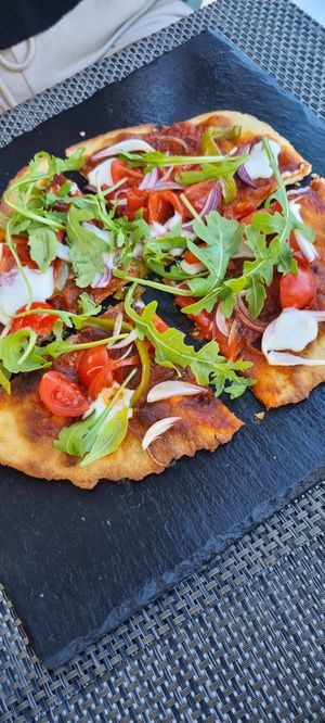 Pizza at Veggie Cafe in Albufeira