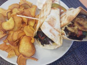 Vegetable wrap at Veggie Cafe in Albufeira