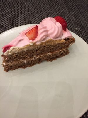 Vegan beetroot and strawberry cake!  at Veggie Cafe in Albufeira