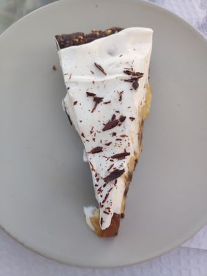 Vegan banana dessert at Veggie Cafe in Albufeira