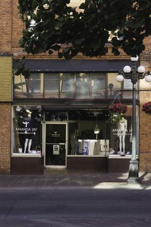 Outside the shop at Amanda Jay in Victoria