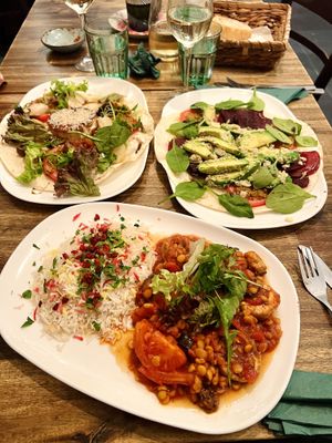 3 verschiedene Hauptgerichte, sehr lecker!   at Libelle in Cologne