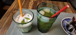 Kefir drink and Persian Sherbet at Libelle in Cologne