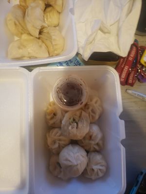 cabbage, carrot, onion dumplings with tibetan sauce at Anyetsang's Little Tibet Restaurant in Bloomington