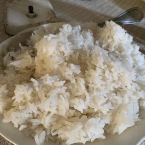 White rice! at Anyetsang's Little Tibet Restaurant in Bloomington