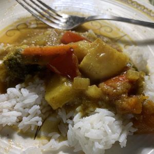 Saag Sabji - vegetable curry! Wonderful. at Anyetsang's Little Tibet Restaurant in Bloomington