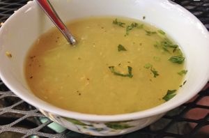Lentil soup at Anyetsang's Little Tibet Restaurant in Bloomington