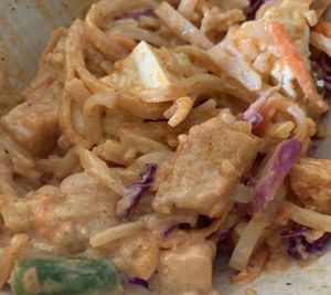 Yum! Noodles and yellow curry. at Anyetsang's Little Tibet Restaurant in Bloomington