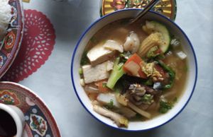 Veggie soup at Anyetsang's Little Tibet Restaurant in Bloomington