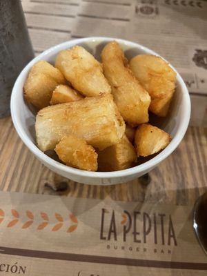 Yuka frita  at La Pepita Burger Bar in Ourense