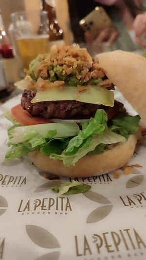 Burguer vegana at La Pepita Burger Bar in Ourense