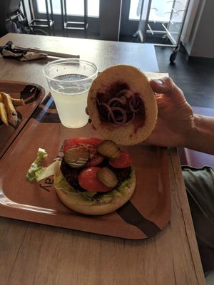 Basic burger at Voodies in Vienna