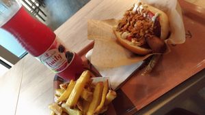 Vienna dog menu at Voodies in Vienna