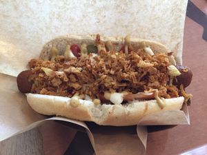 Vienna dog at Voodies in Vienna