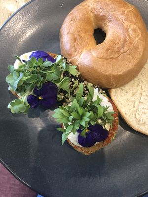 Hummus filed avocado & bagel  at The Avocado Show - Stalpertstraat in Amsterdam