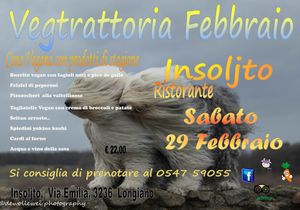 Continuano le nostre Vegtrattorie
 at Insoljto Ristorante in Longiano