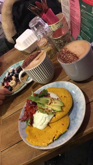 GF savoury pancakes at Humblest of Pleasures in Hebden Bridge