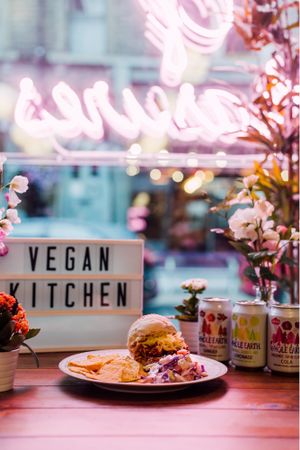 bbq jackfruit bun  at Humblest of Pleasures in Hebden Bridge