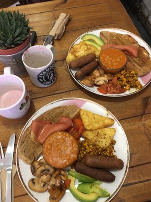Full vegan English breakfast  at Humblest of Pleasures in Hebden Bridge