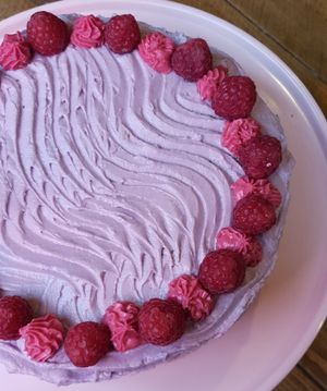 Raspberry and Violet Cake at Humblest of Pleasures in Hebden Bridge